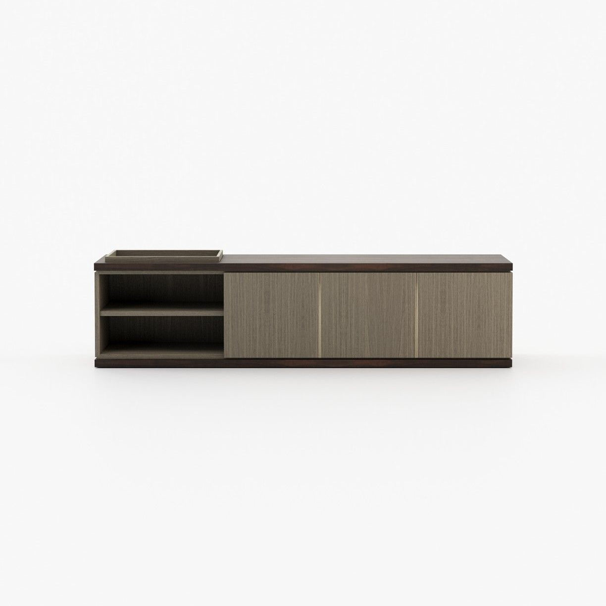 Laskasas LORA Media Unit Aged Oak Veneer Matte - Araco Interiors