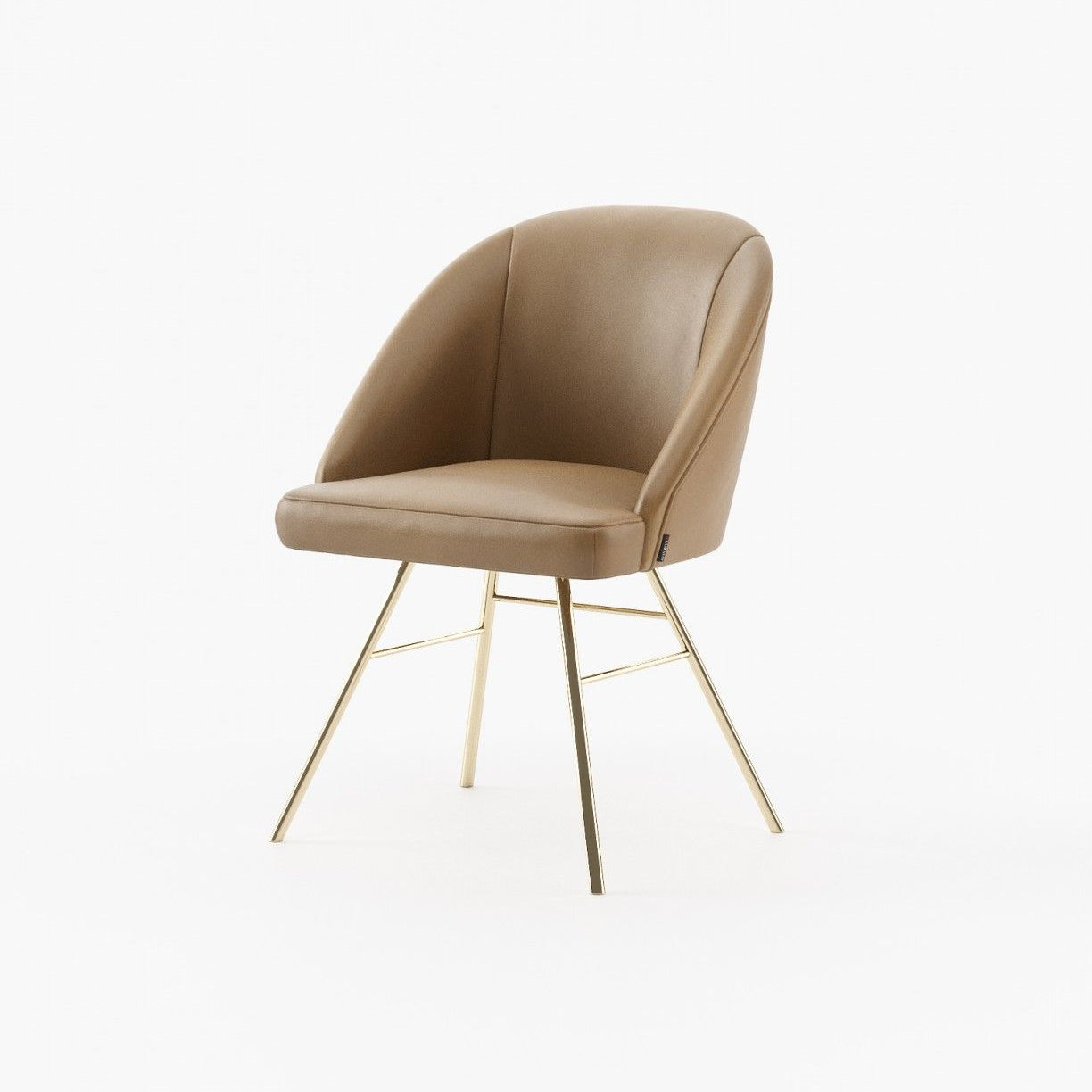 Laskasas LOREN Dining Chair & Bench Seoul Camel Leather - Araco Interiors