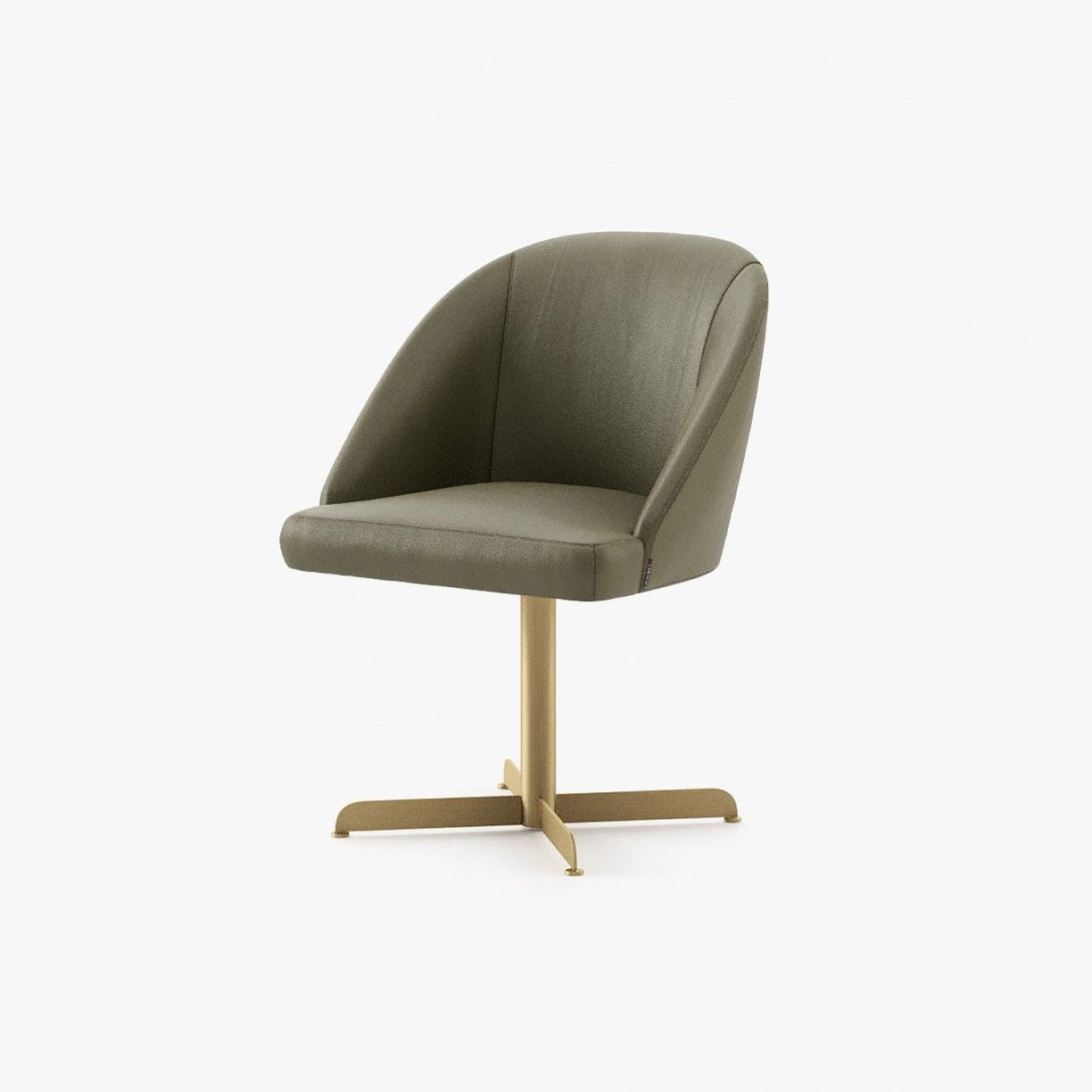 Laskasas LOREN office Dining Chair & Bench Berlin Forest Leather - Araco Interiors