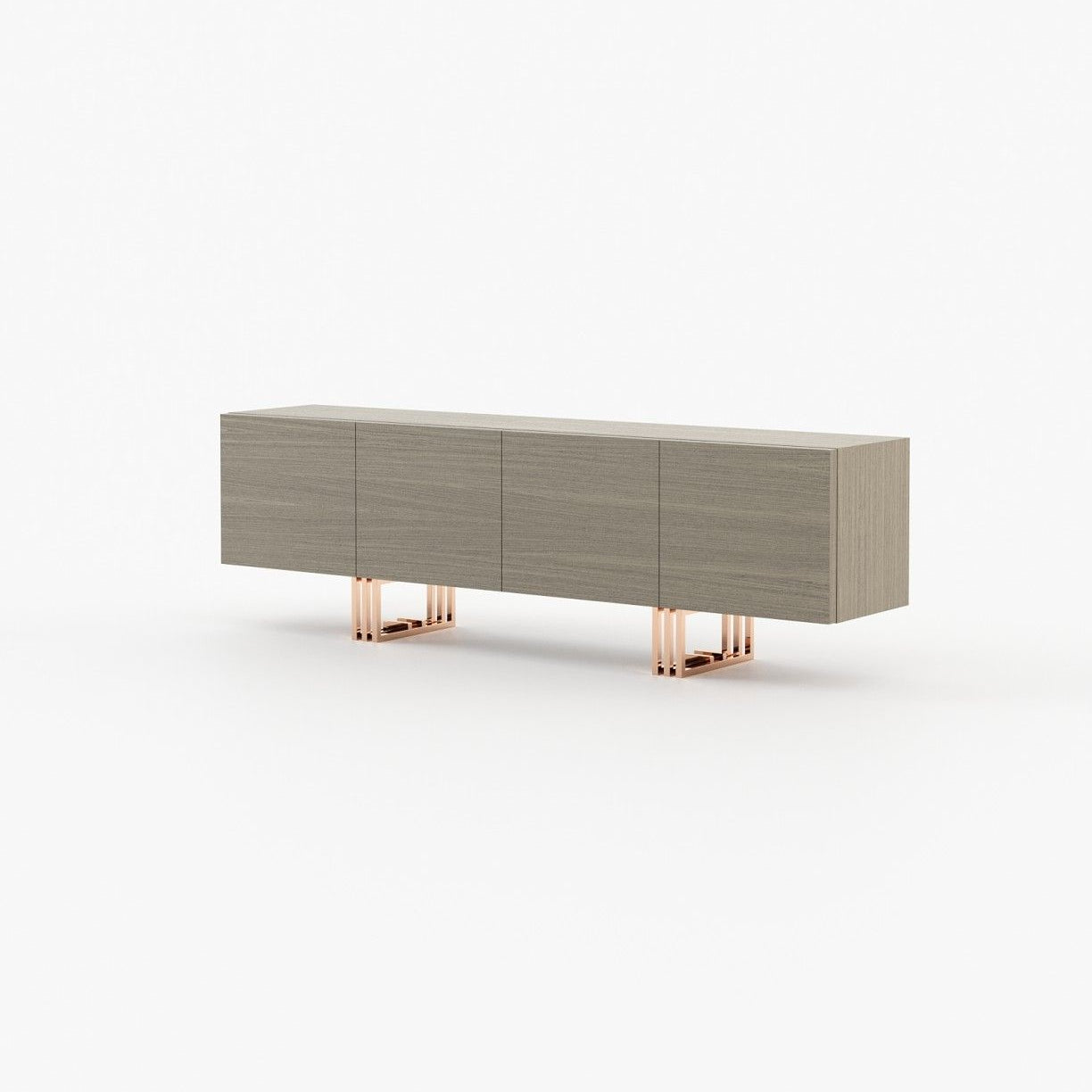 Laskasas LYON Storage Unit Aged Oak Veneer Matte - Araco Interiors
