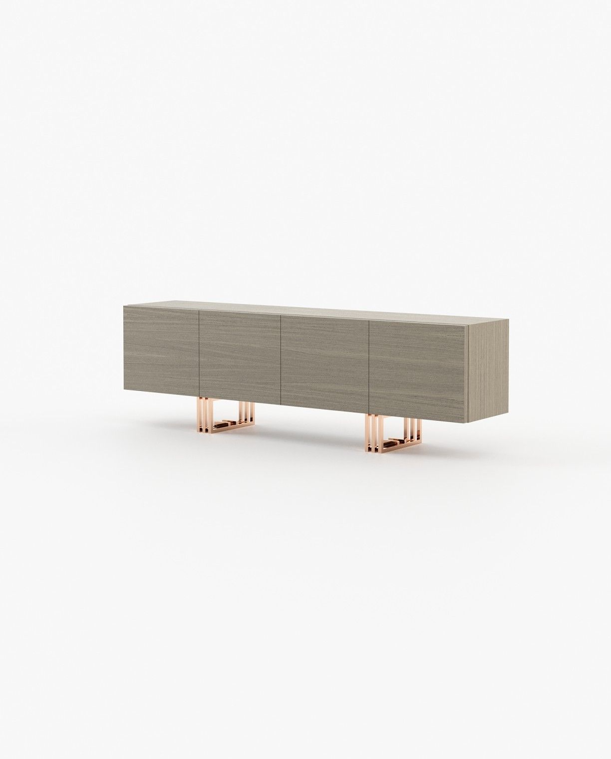 Laskasas LYON Storage Unit Aged Oak Veneer Matte - Araco Interiors