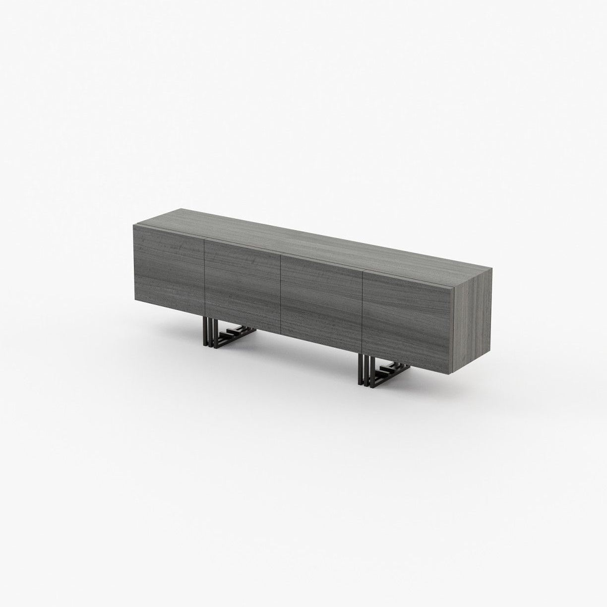 Laskasas LYON Storage Unit Grey Eucalyptus Veneer Matte - Araco Interiors