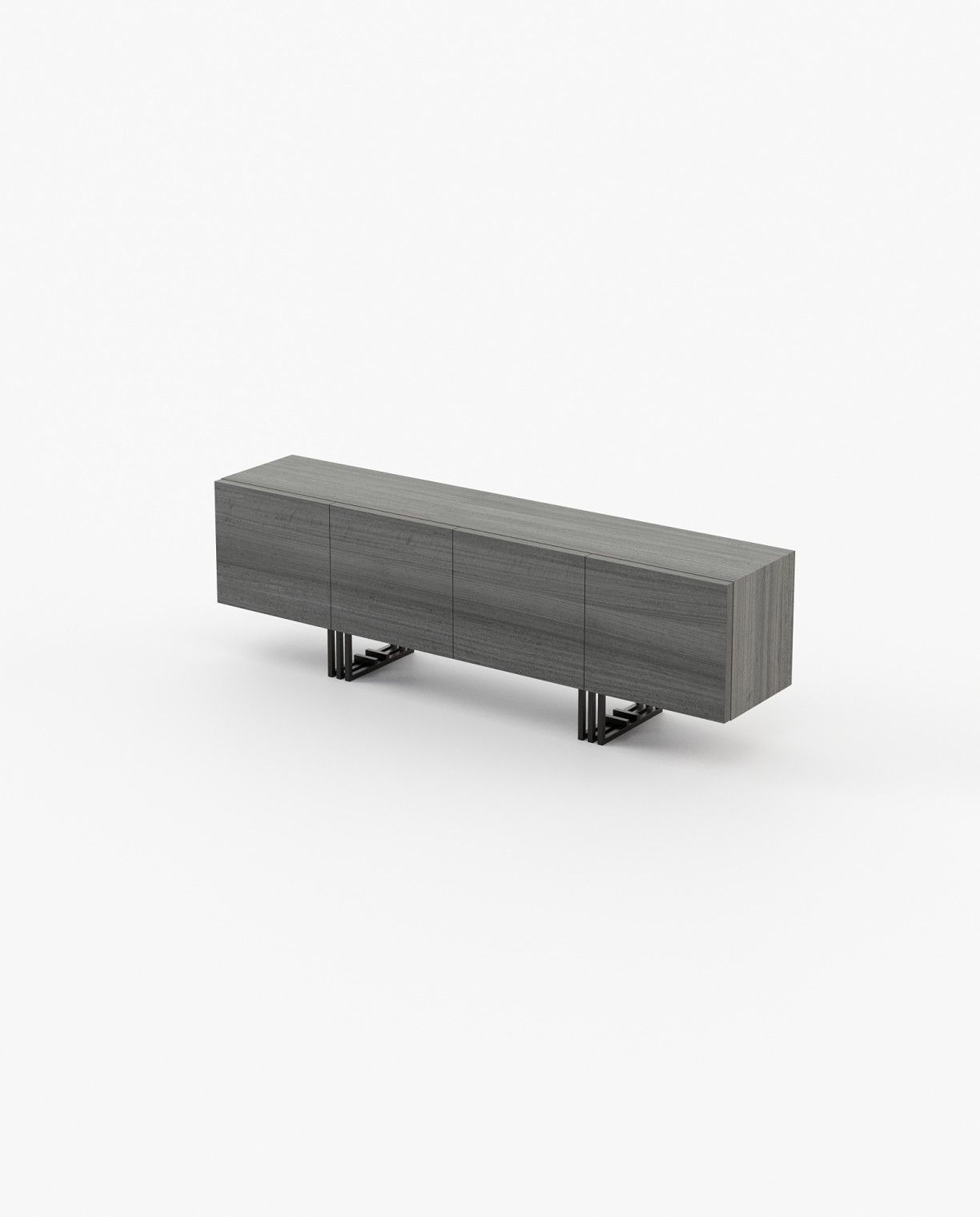 Laskasas LYON Storage Unit Grey Eucalyptus Veneer Matte - Araco Interiors