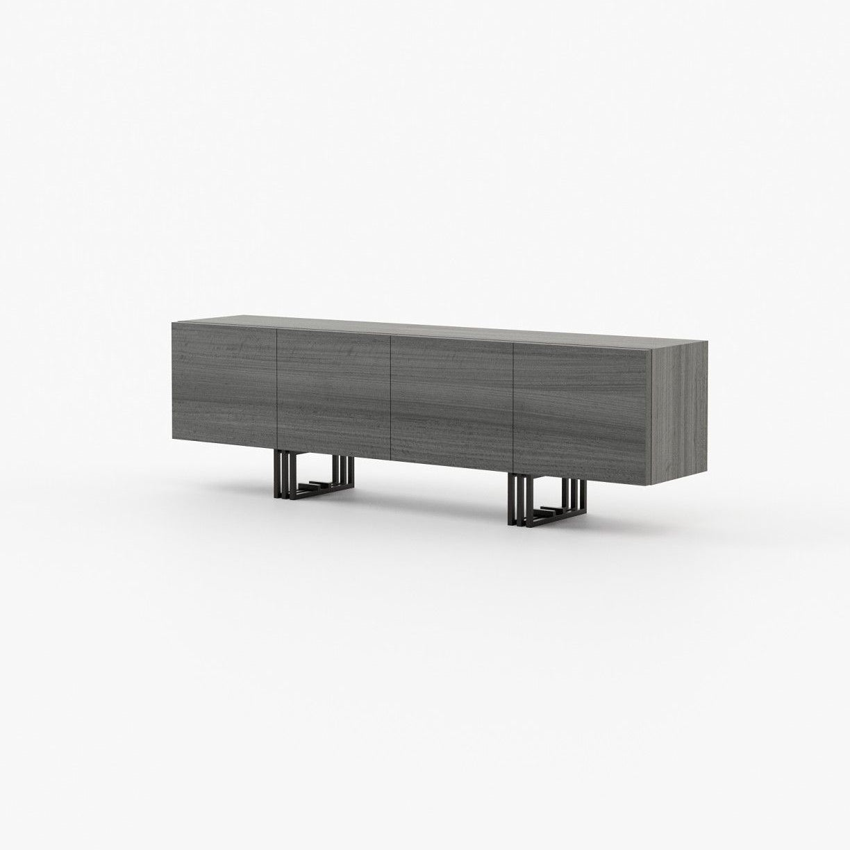 Laskasas LYON Storage Unit Grey Eucalyptus Veneer Matte - Araco Interiors