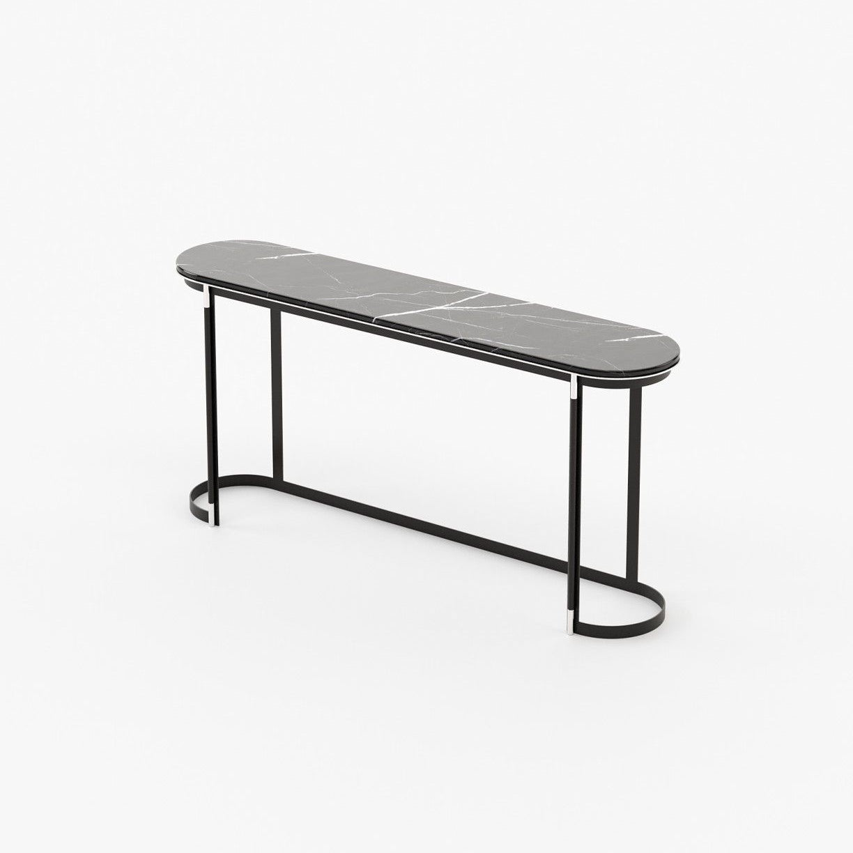 Laskasas LYSSA Console Table Nero Marquina Polished Marble - Araco Interiors