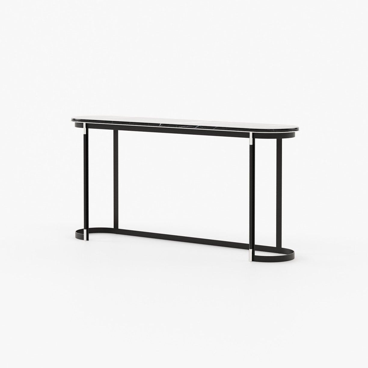 Laskasas LYSSA Console Table Nero Marquina Polished Marble - Araco Interiors