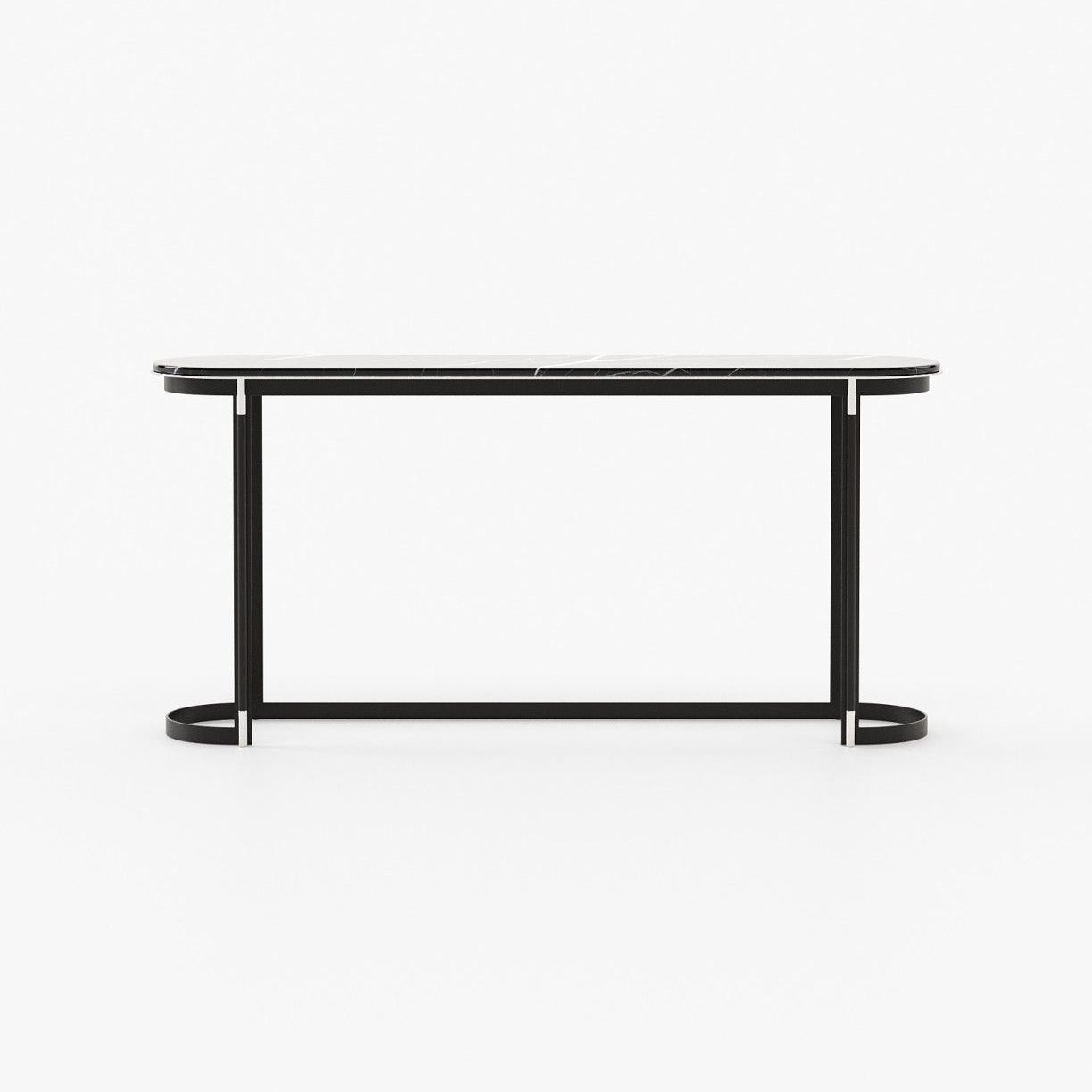Laskasas LYSSA Console Table Nero Marquina Polished Marble - Araco Interiors