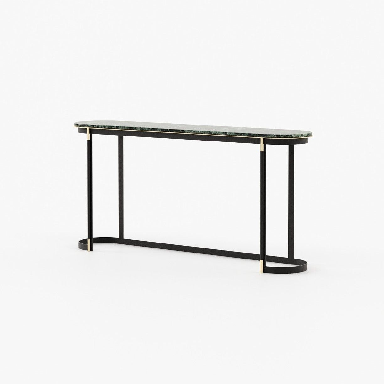 Laskasas LYSSA Console Table Verde Issorie Polished Marble - Araco Interiors