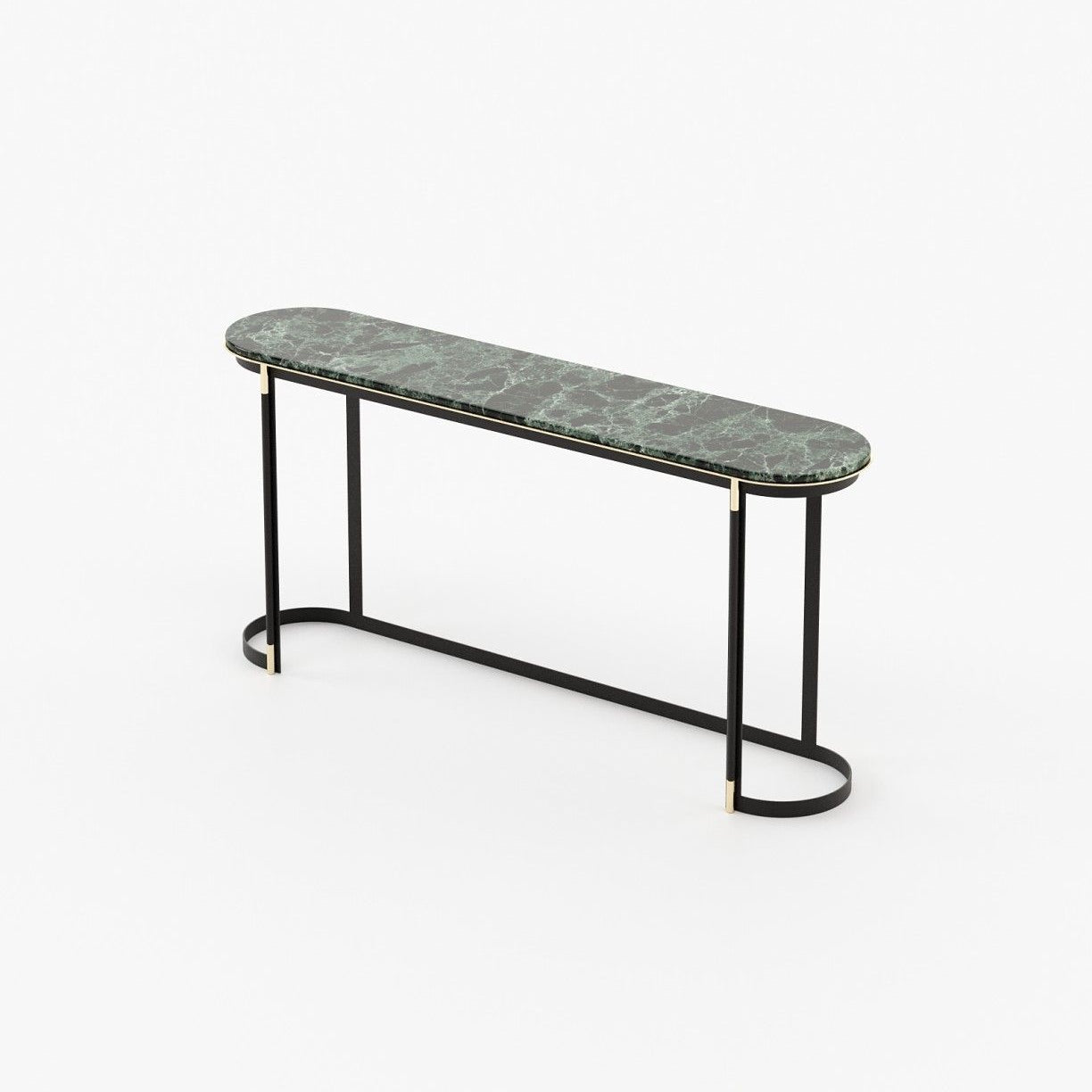Laskasas LYSSA Console Table Verde Issorie Polished Marble - Araco Interiors