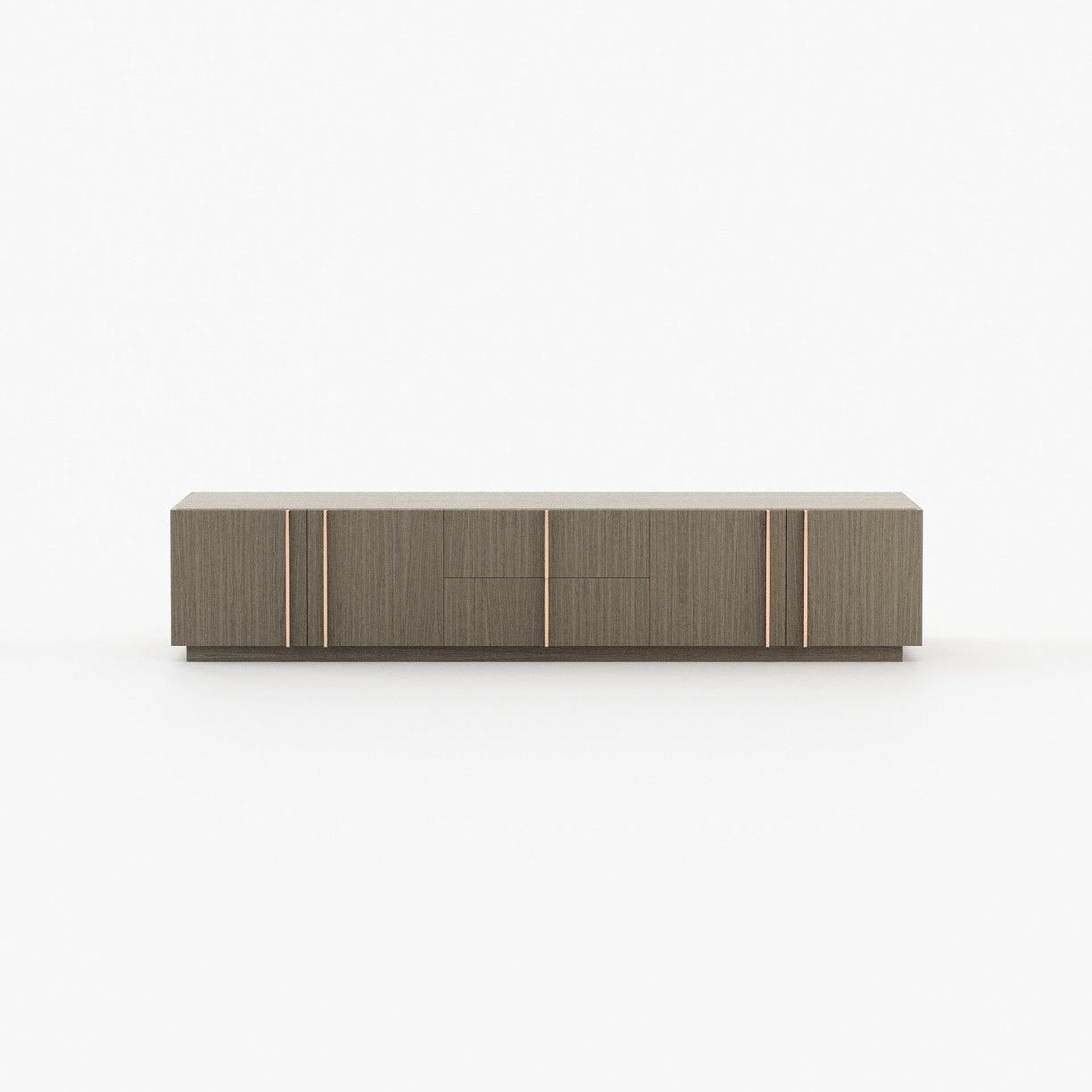 Laskasas MACAU Media Unit Aged Oak Veneer Matte - Araco Interiors