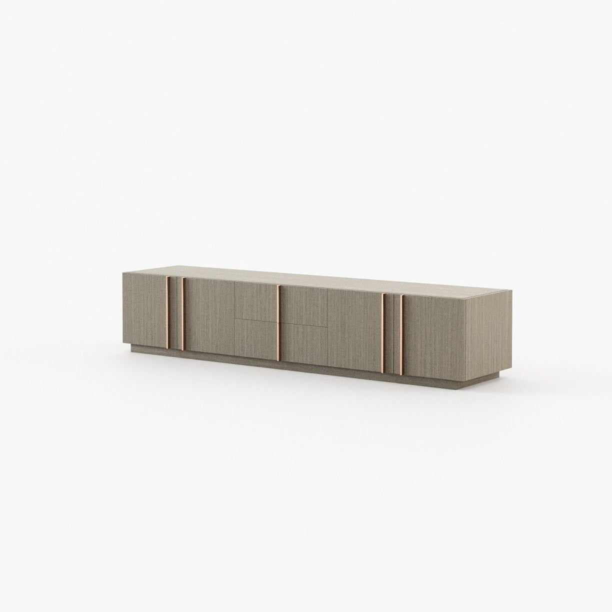 Laskasas MACAU Media Unit Aged Oak Veneer Matte - Araco Interiors