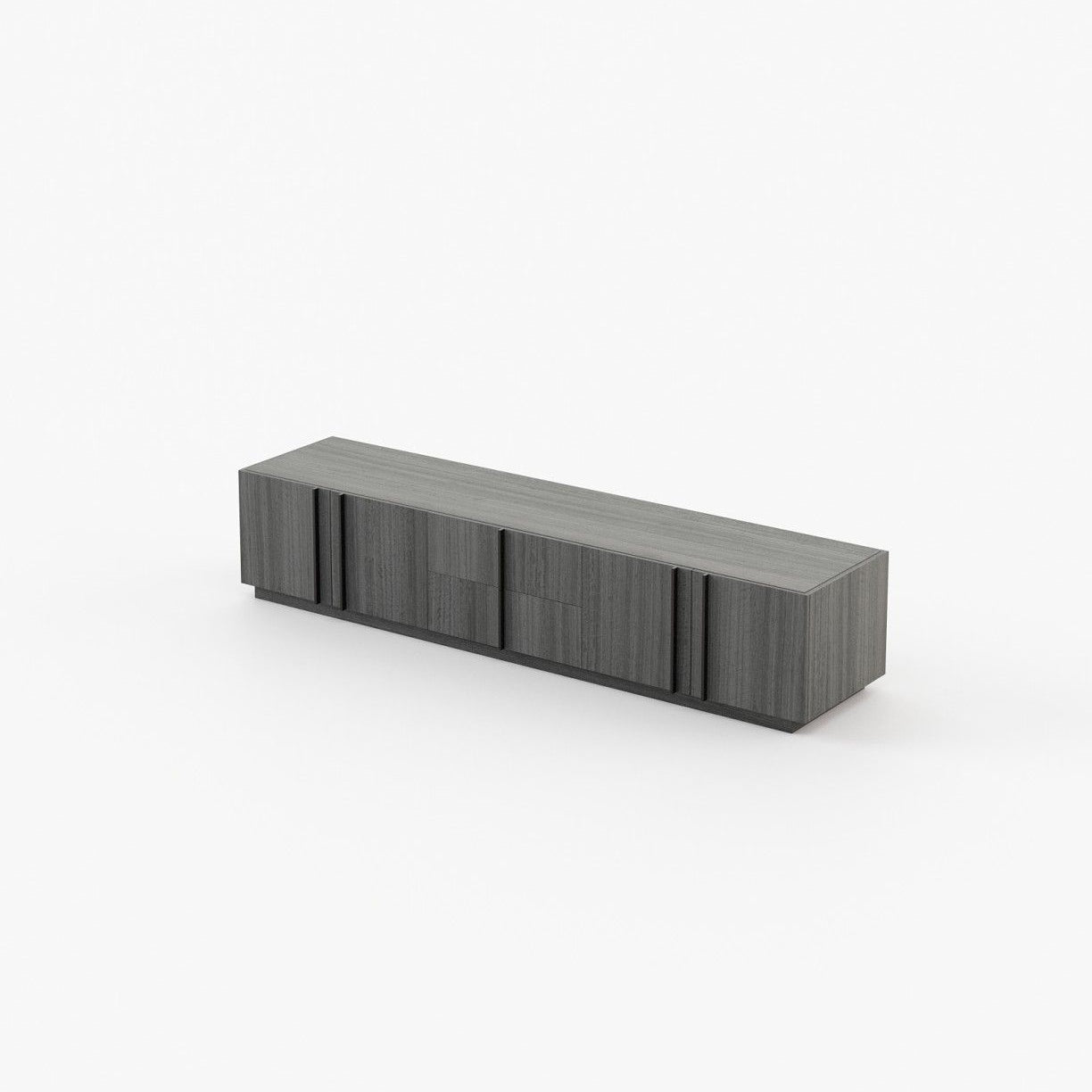 Laskasas MACAU Media Unit Grey Eucalyptus Veneer Matte - Araco Interiors