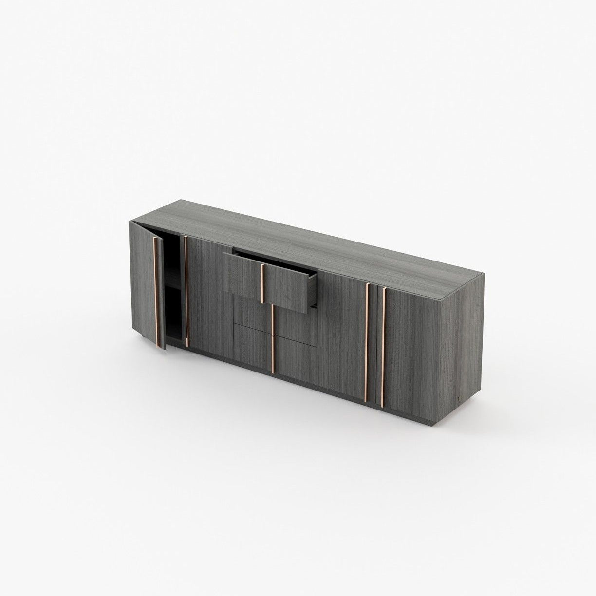 Laskasas MACAU Sideboard Grey Eucalyptus Veneer Matte - Araco Interiors