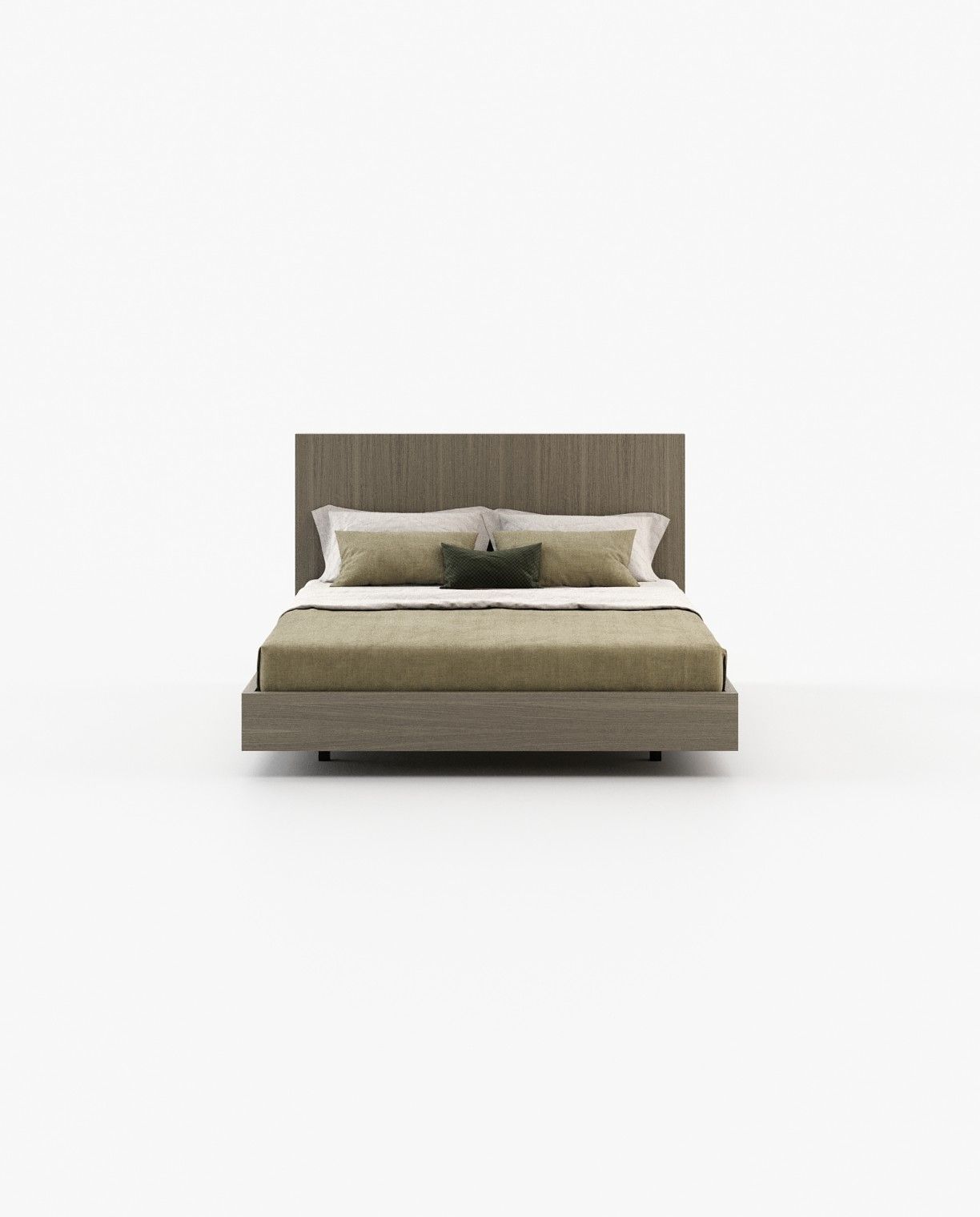 Laskasas MAIA Bed & Headboard Aged Oak Veneer Matte - Araco Interiors