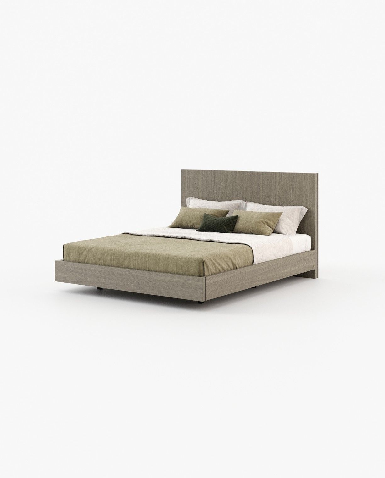Laskasas MAIA Bed & Headboard Aged Oak Veneer Matte - Araco Interiors