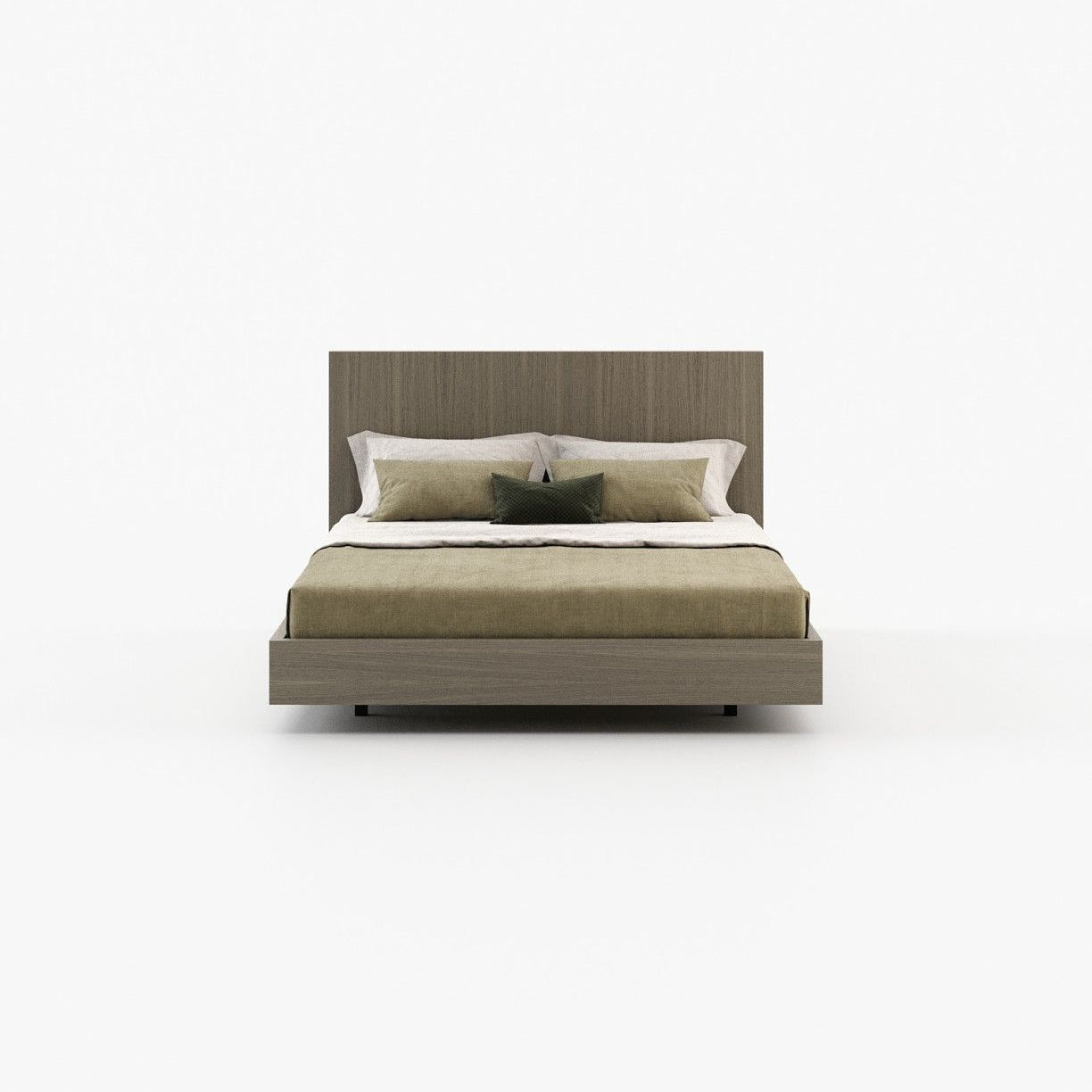 Laskasas MAIA Bed & Headboard Aged Oak Veneer Matte - Araco Interiors