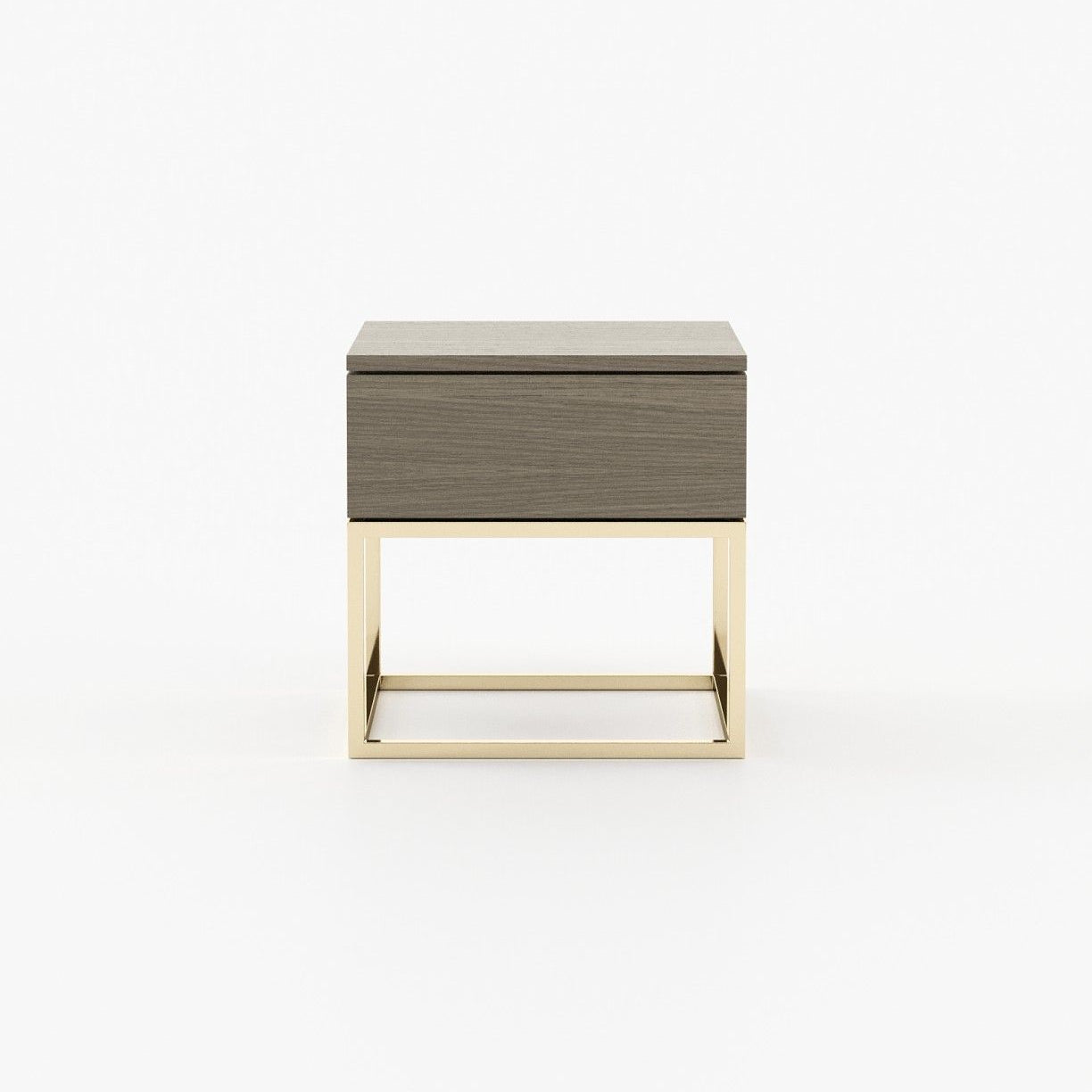 Laskasas MALÉ Bedside Cabinet & Table Aged Oak Veneer Matte - Araco Interiors