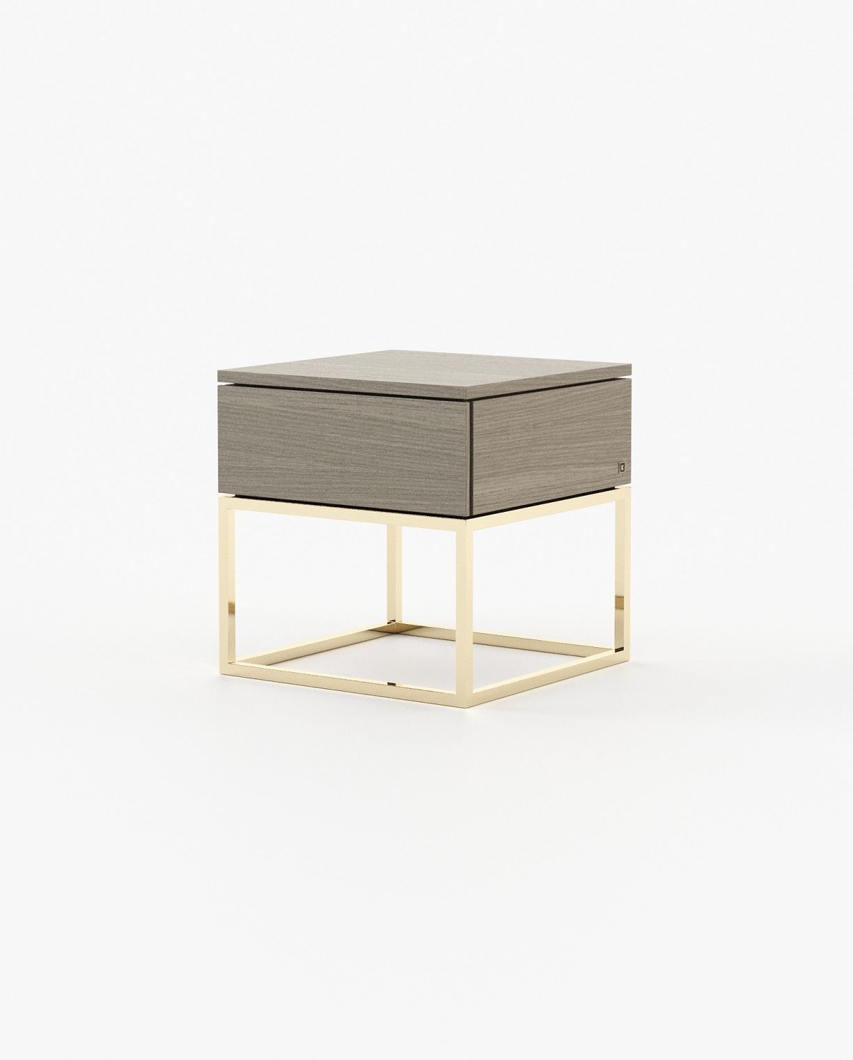 Laskasas MALÉ Bedside Cabinet & Table Aged Oak Veneer Matte - Araco Interiors