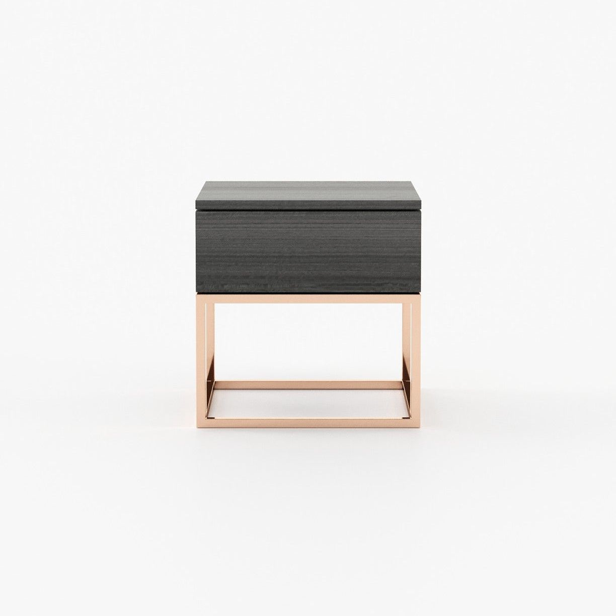 Laskasas MALÉ Bedside Cabinet & Table Grey Eucalyptus Veneer Matte - Araco Interiors