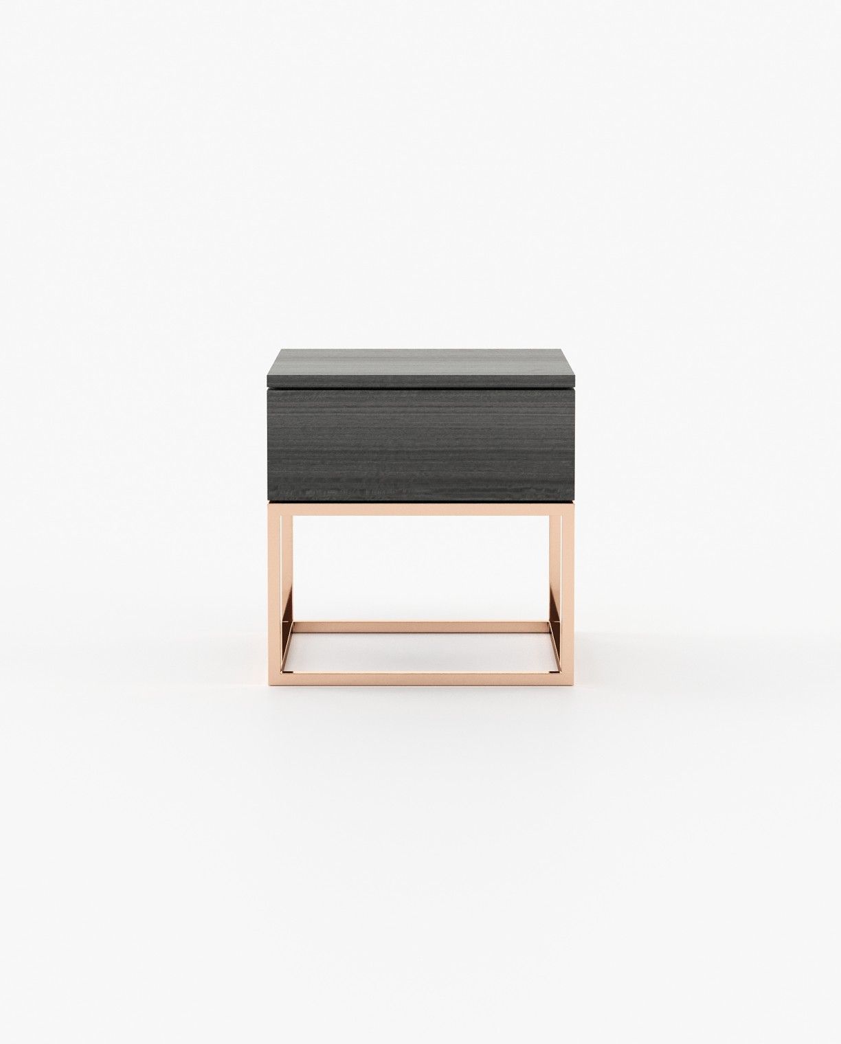 Laskasas MALÉ Bedside Cabinet & Table Grey Eucalyptus Veneer Matte - Araco Interiors