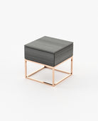 Laskasas MALÉ Bedside Cabinet & Table Grey Eucalyptus Veneer Matte - Araco Interiors