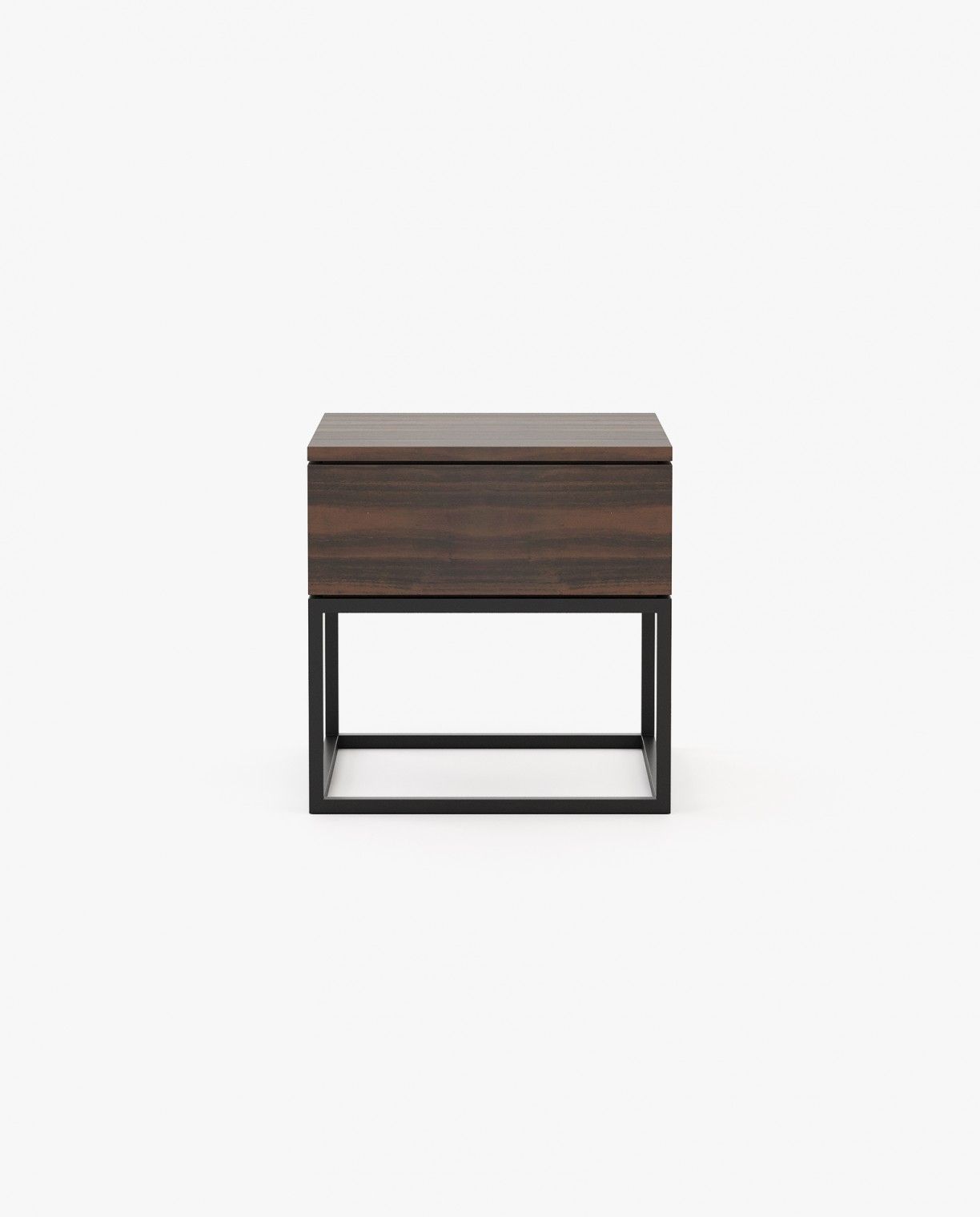 Laskasas MALÉ Bedside Cabinet & Table Smoked Eucalyptus Veneer Matte - Araco Interiors