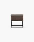 Laskasas MALÉ Bedside Cabinet & Table Smoked Eucalyptus Veneer Matte - Araco Interiors