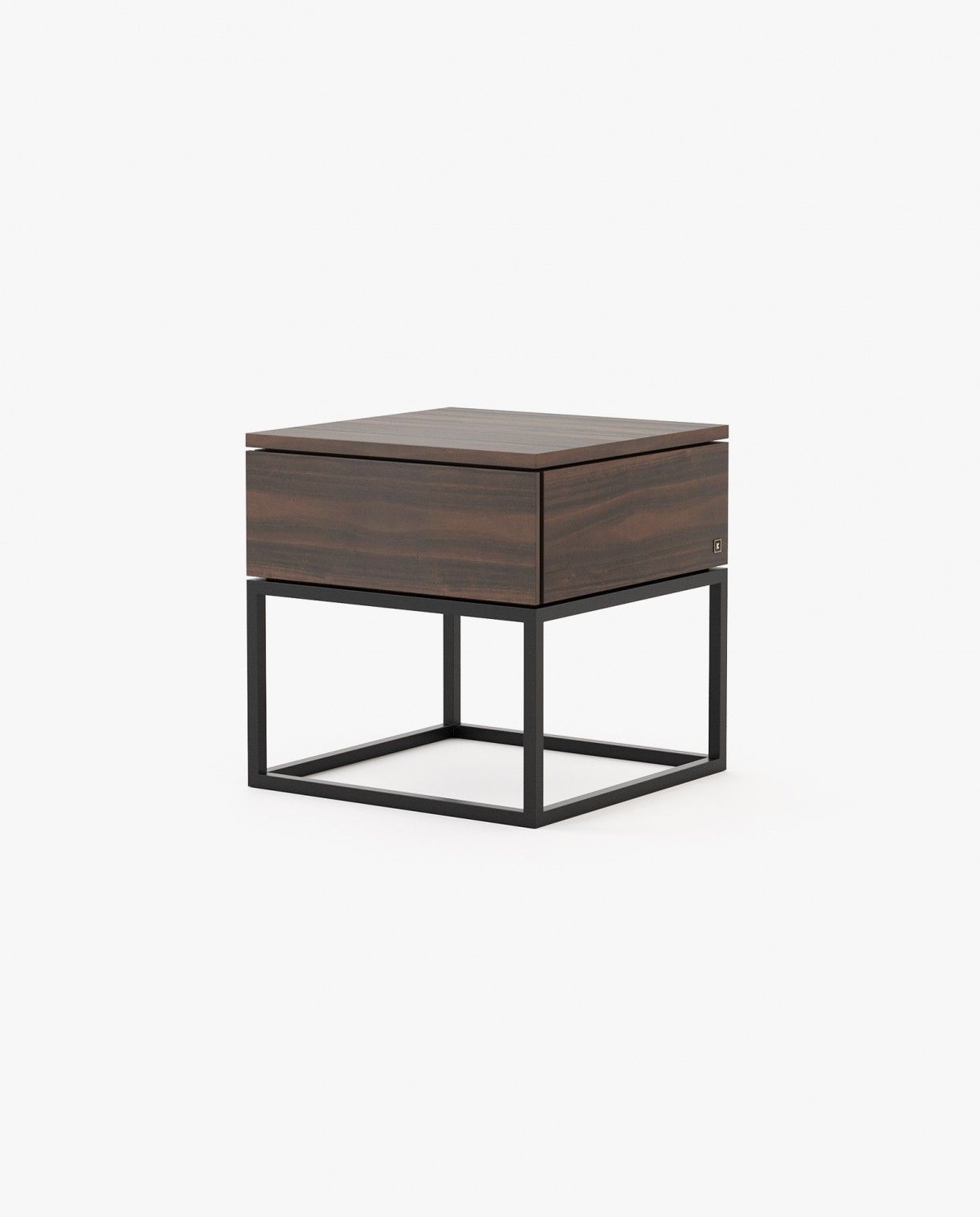 Laskasas MALÉ Bedside Cabinet & Table Smoked Eucalyptus Veneer Matte - Araco Interiors