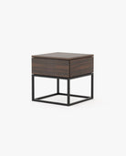 Laskasas MALÉ Bedside Cabinet & Table Smoked Eucalyptus Veneer Matte - Araco Interiors