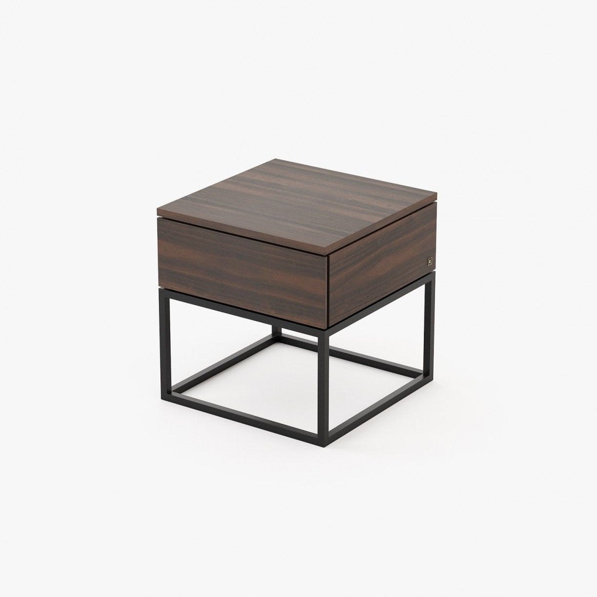 Laskasas MALÉ Bedside Cabinet & Table Smoked Eucalyptus Veneer Matte - Araco Interiors