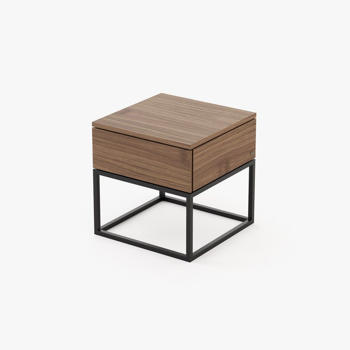 Laskasas MALÉ Bedside Cabinet & Table Walnut Veneer Matte - Araco Interiors