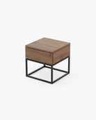 Laskasas MALÉ Bedside Cabinet & Table Walnut Veneer Matte - Araco Interiors