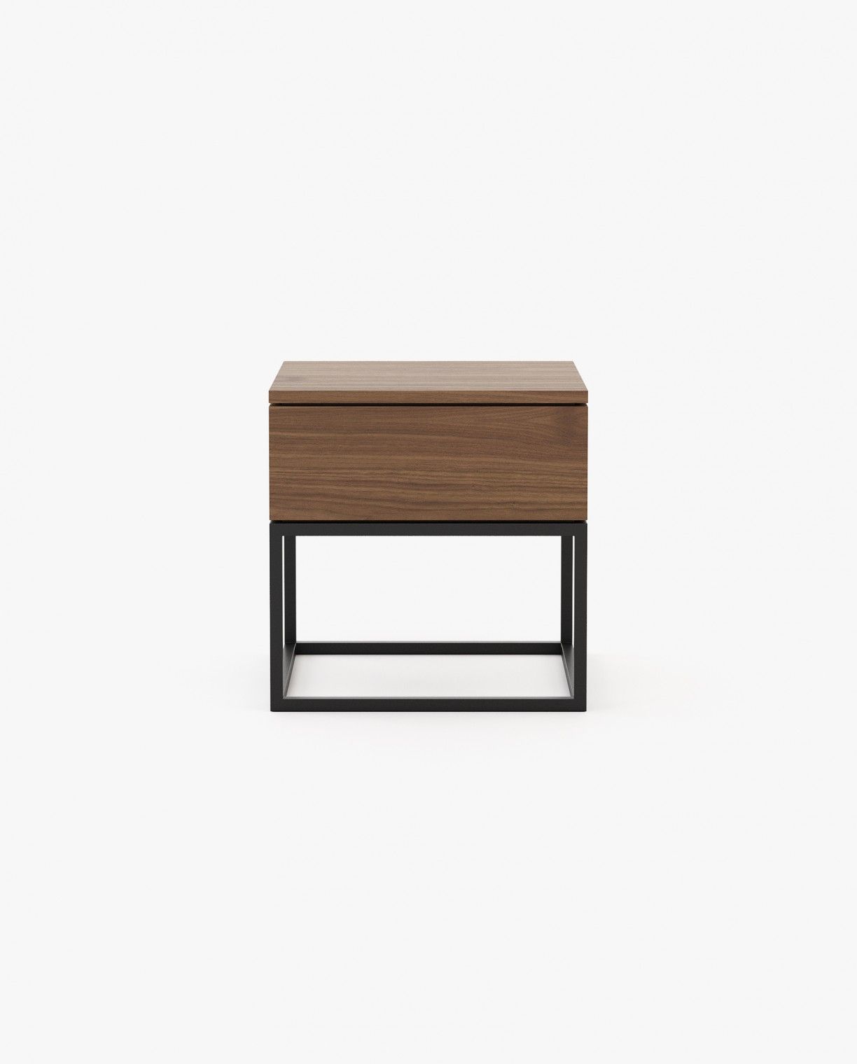 Laskasas MALÉ Bedside Cabinet & Table Walnut Veneer Matte - Araco Interiors