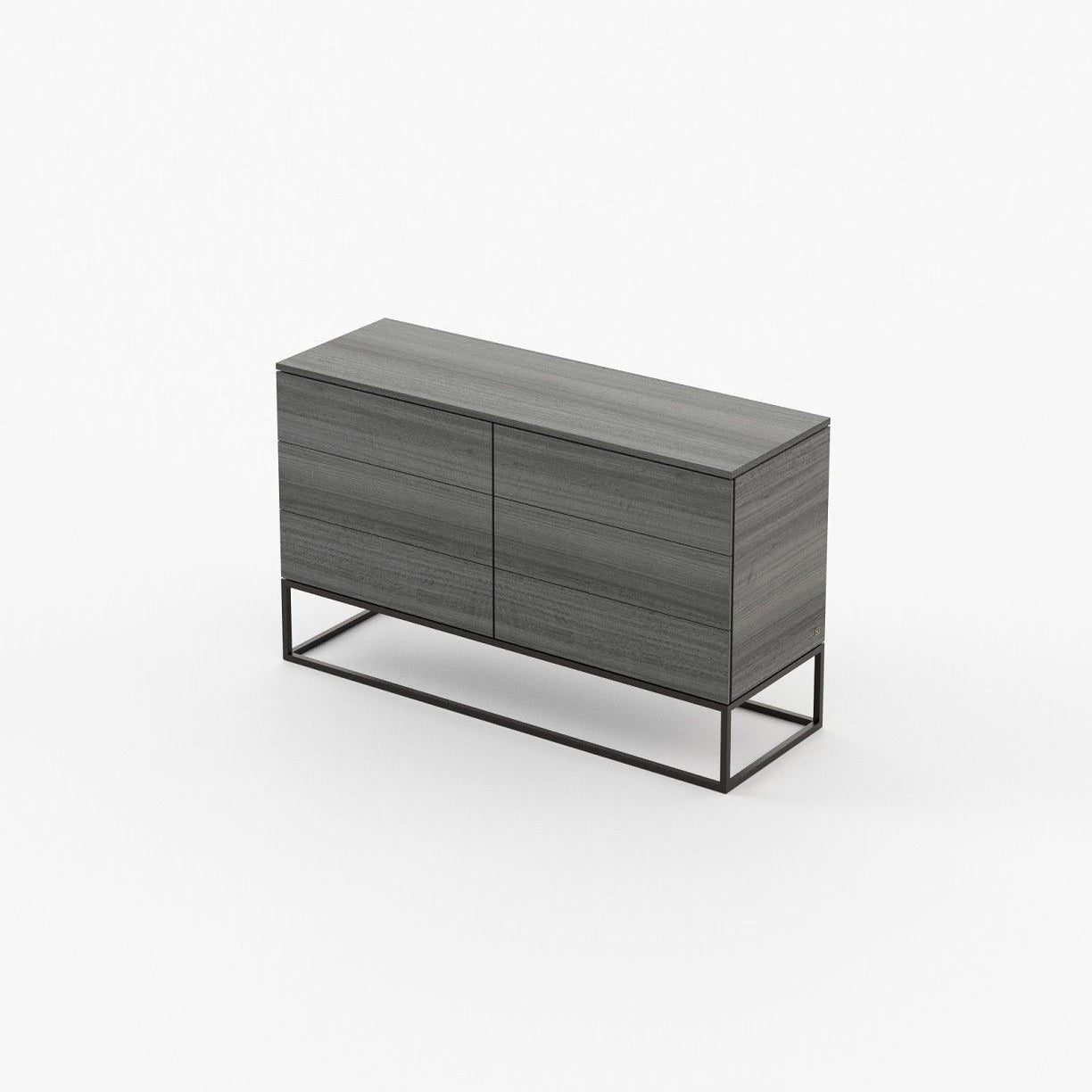 Laskasas MALE Set of 6 Chest of Drawers Grey Eucalyptus Veneer Matte - Araco Interiors