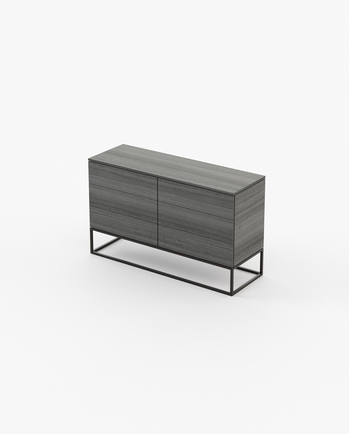 Laskasas MALE Set of 6 Chest of Drawers Grey Eucalyptus Veneer Matte - Araco Interiors