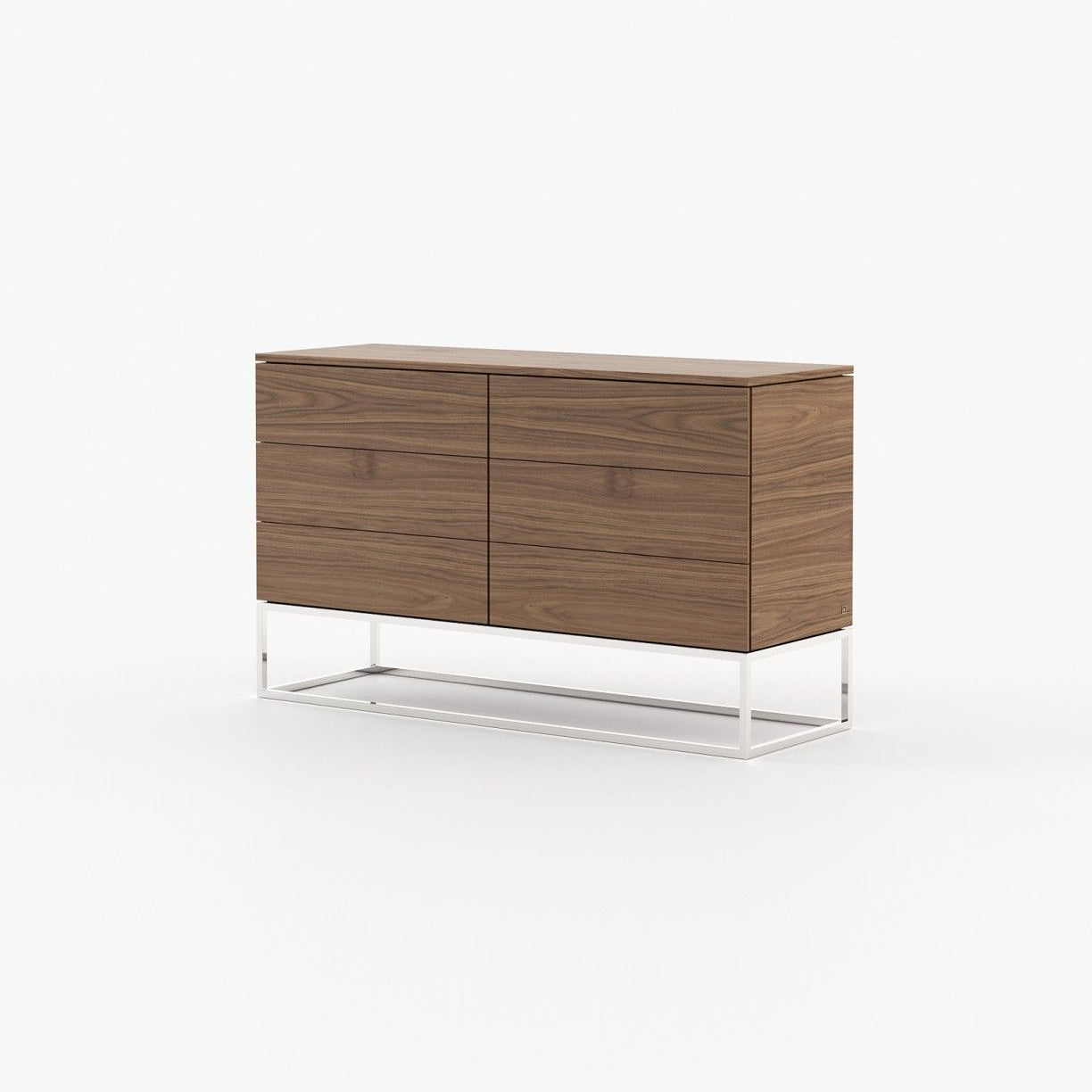 Laskasas MALE Set of 6 Chest of Drawers Walnut Veneer Matte - Araco Interiors