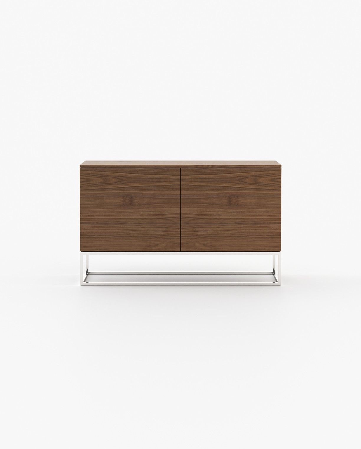 Laskasas MALE Set of 6 Chest of Drawers Walnut Veneer Matte - Araco Interiors