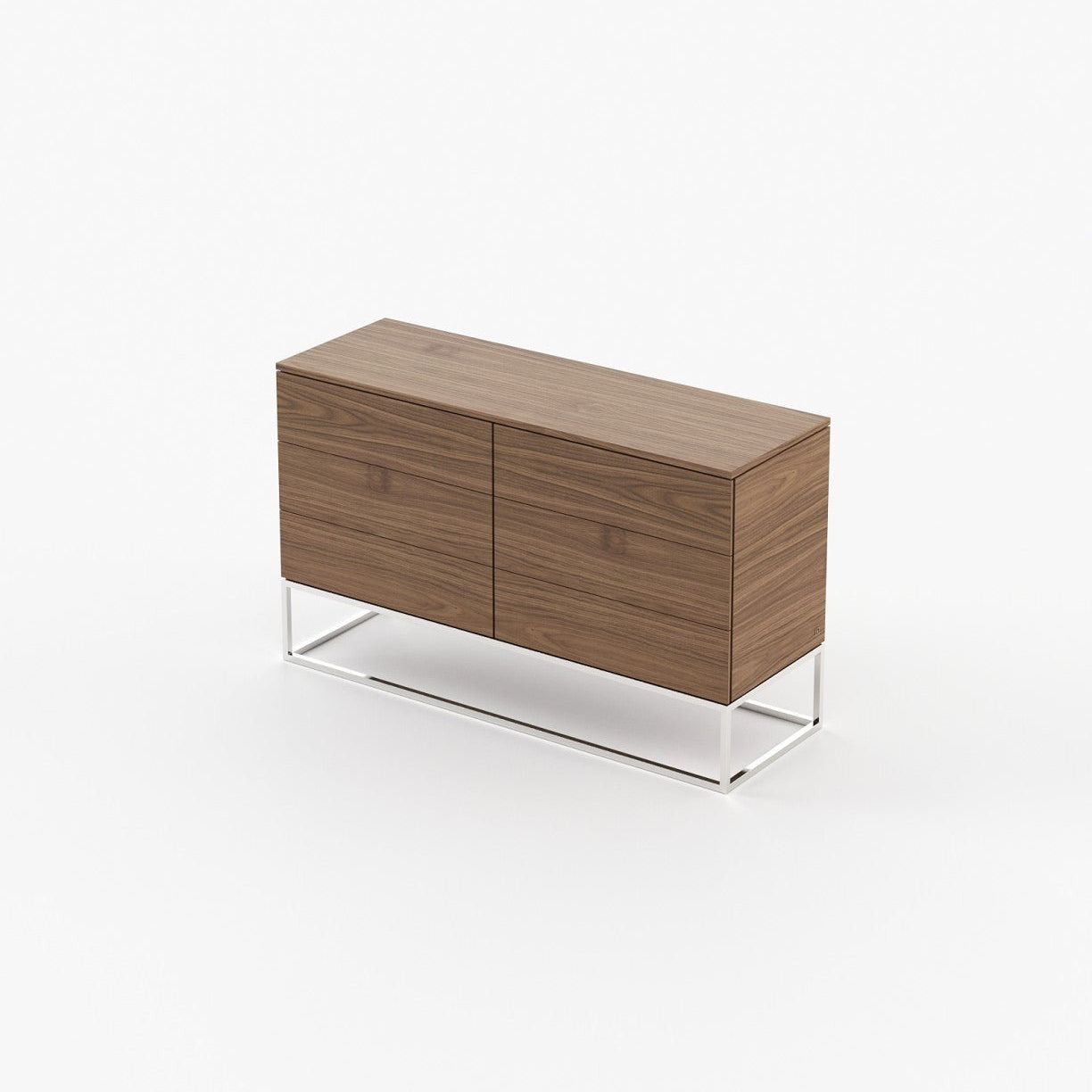 Laskasas MALE Set of 6 Chest of Drawers Walnut Veneer Matte - Araco Interiors