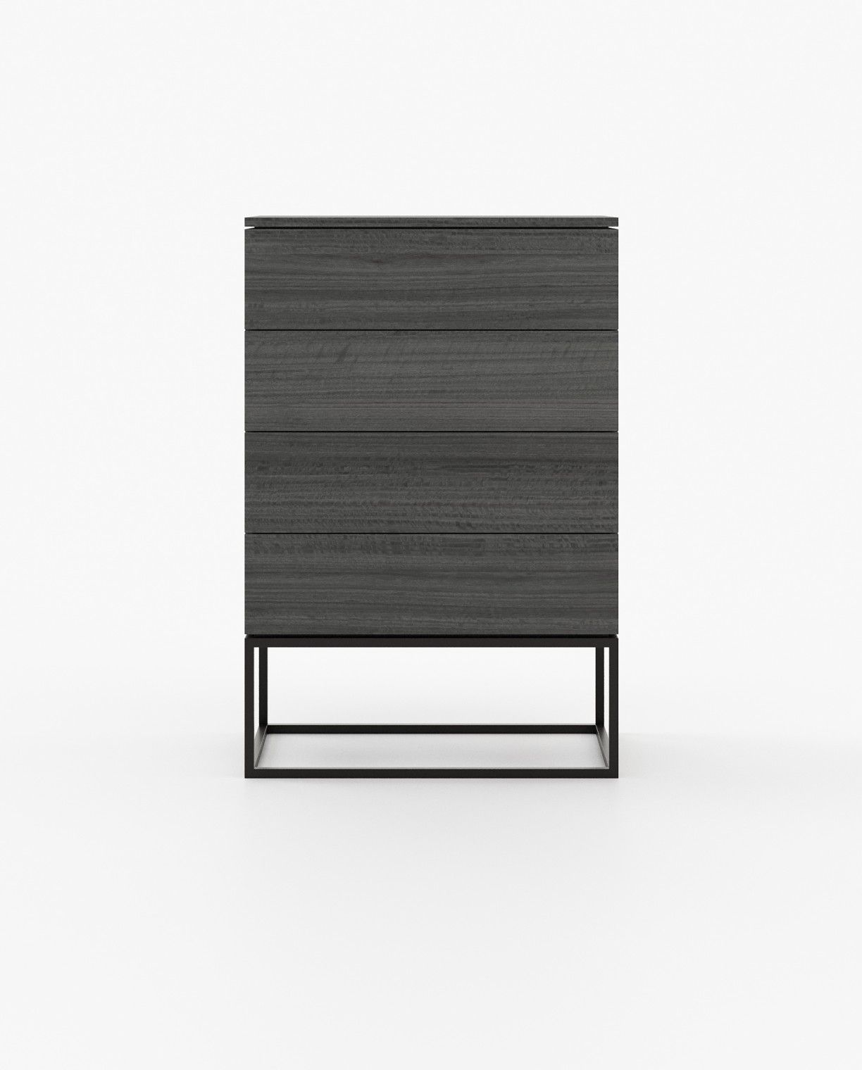 Laskasas MALE Tallboy Chest of Drawers Grey Eucalyptus Veneer Matte - Araco Interiors