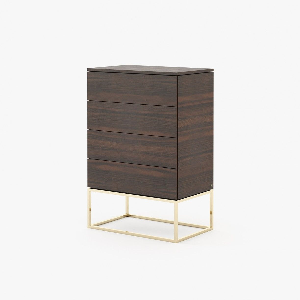 Laskasas MALE Tallboy Chest of Drawers Smoked Eucalyptus Veneer Matte - Araco Interiors