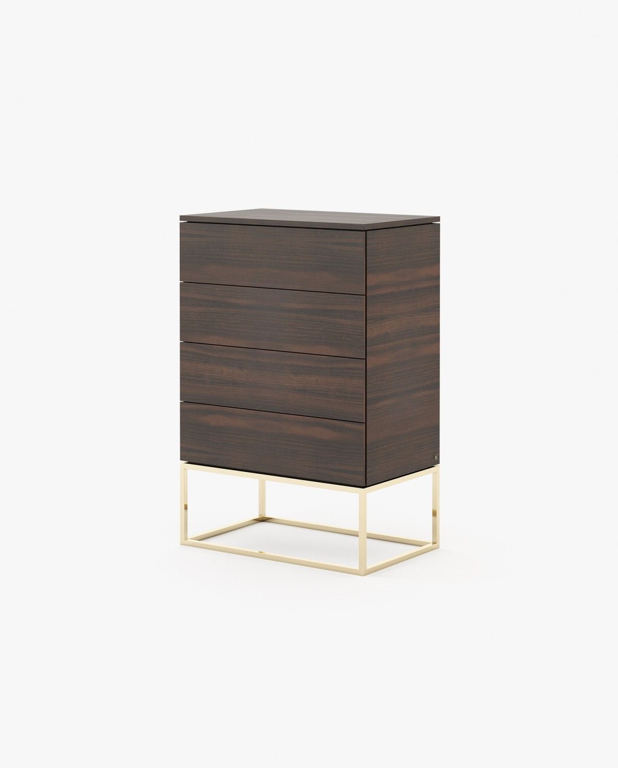 Laskasas MALE Tallboy Chest of Drawers Smoked Eucalyptus Veneer Matte - Araco Interiors