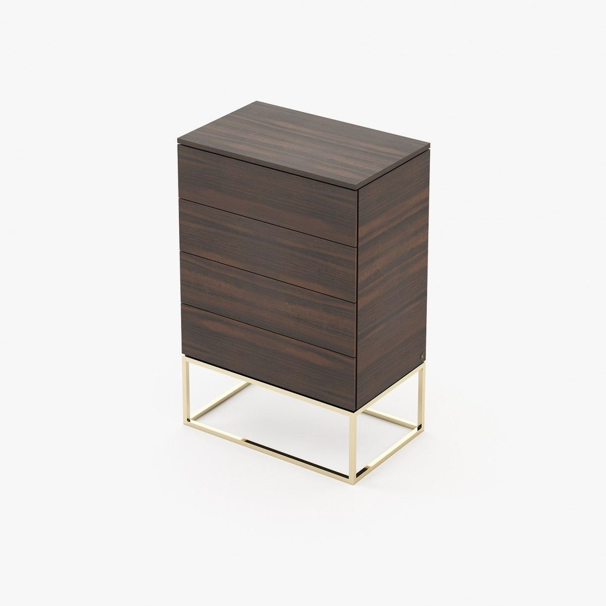 Laskasas MALE Tallboy Chest of Drawers Smoked Eucalyptus Veneer Matte - Araco Interiors