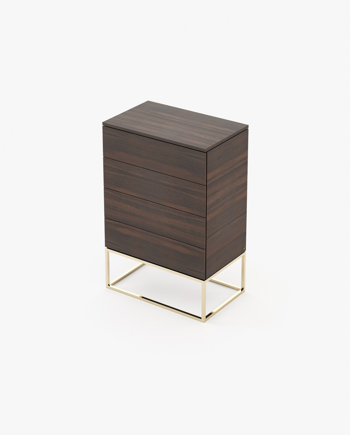Laskasas MALE Tallboy Chest of Drawers Smoked Eucalyptus Veneer Matte - Araco Interiors