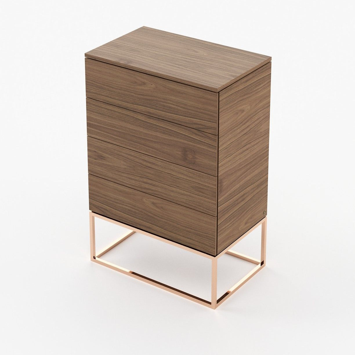 Laskasas MALE Tallboy Chest of Drawers Walnut Veneer Matte - Araco Interiors