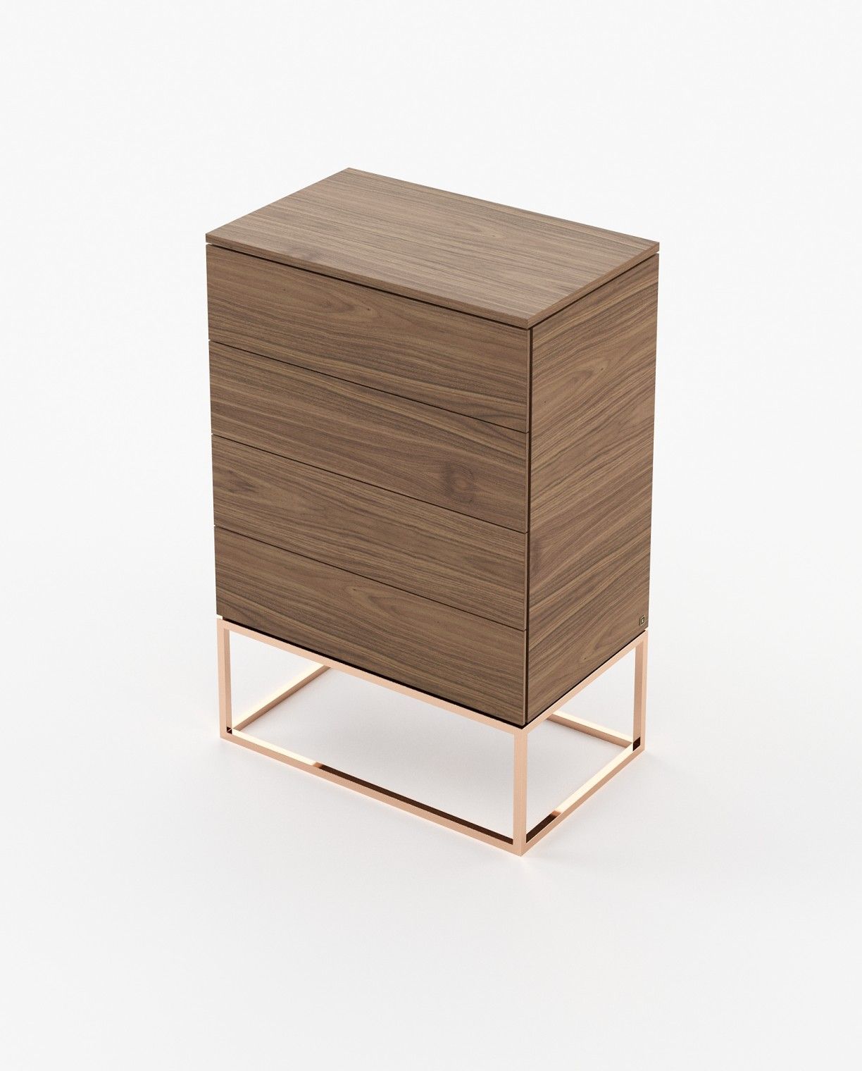 Laskasas MALE Tallboy Chest of Drawers Walnut Veneer Matte - Araco Interiors