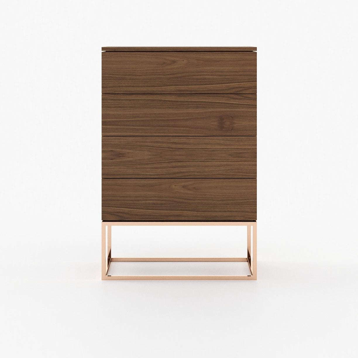 Laskasas MALE Tallboy Chest of Drawers Walnut Veneer Matte - Araco Interiors