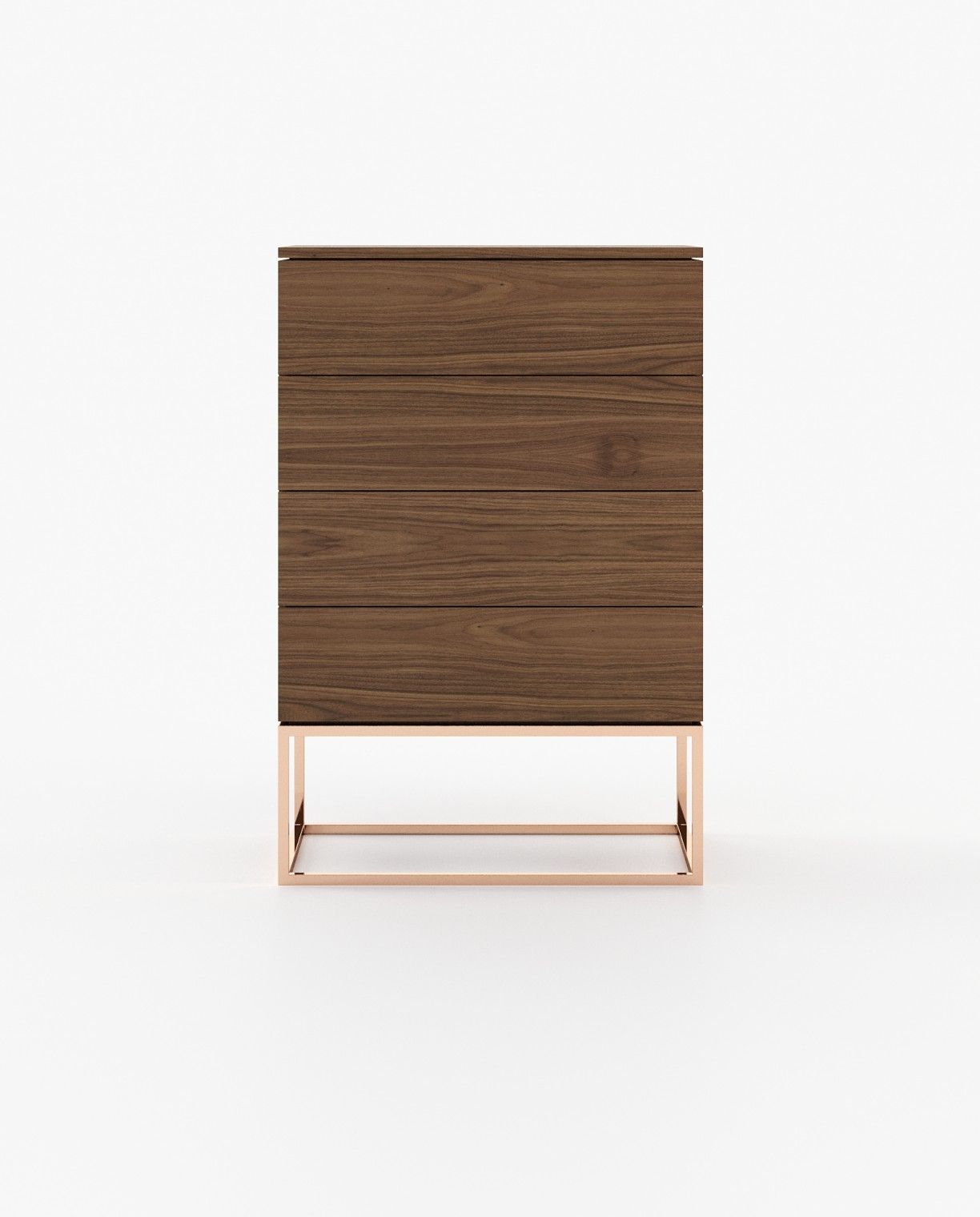 Laskasas MALE Tallboy Chest of Drawers Walnut Veneer Matte - Araco Interiors