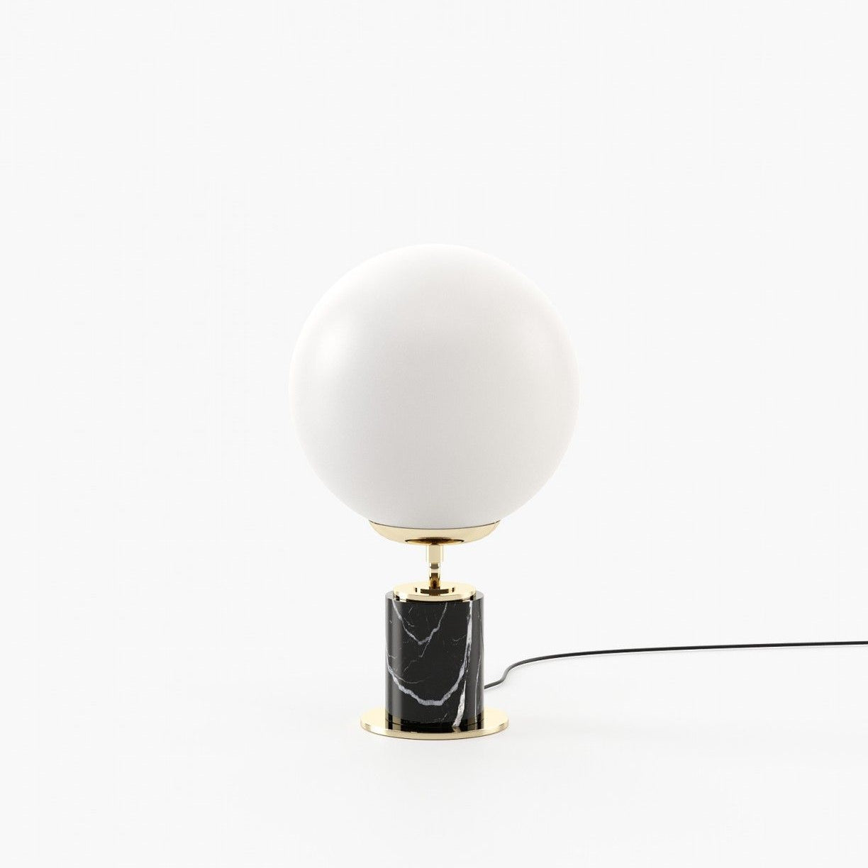 Laskasas MARCEL Table & Desk Lamp Nero Marquina Polished Marble - Araco Interiors