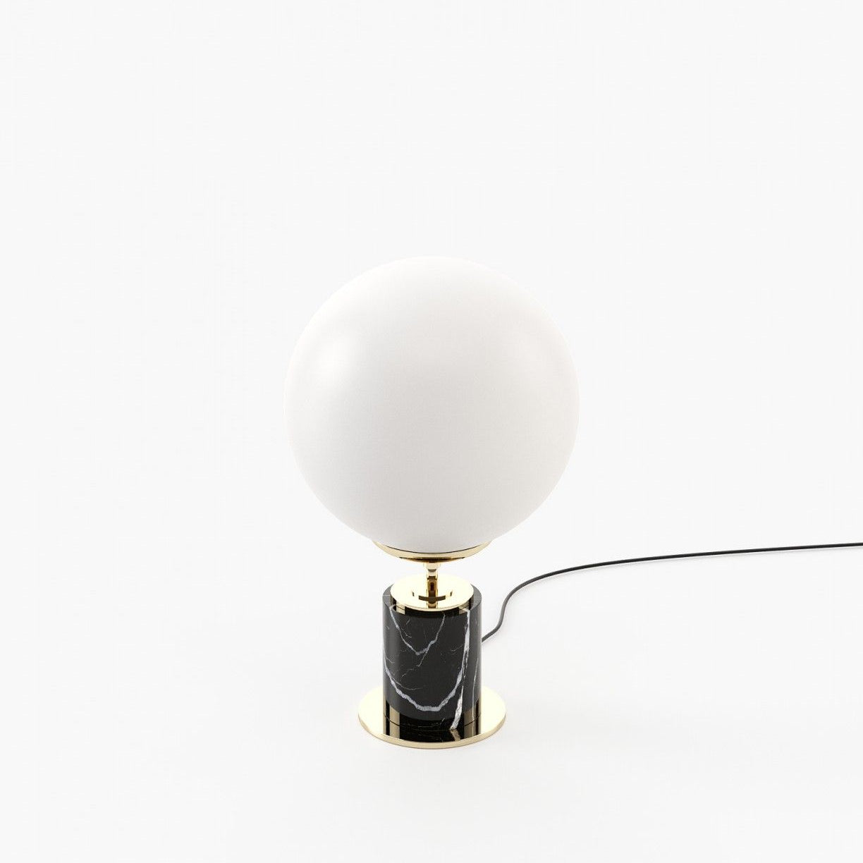 Laskasas MARCEL Table & Desk Lamp Nero Marquina Polished Marble - Araco Interiors