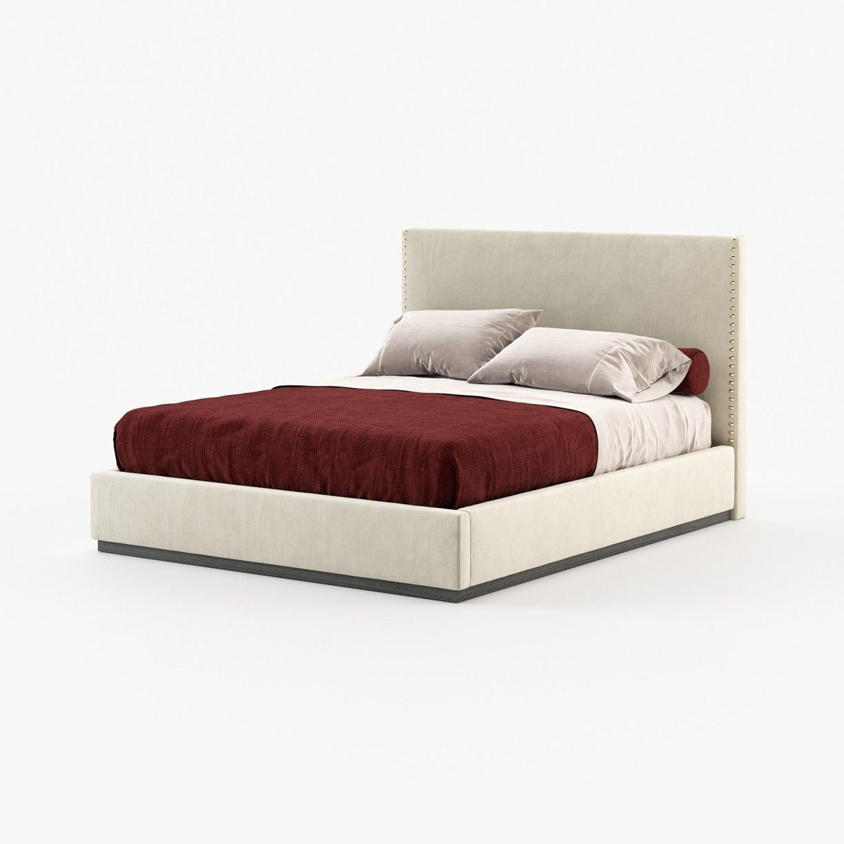 Laskasas MARLIN Bed & Headboard Vienna Cream - Araco Interiors